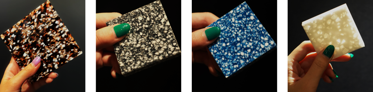 樹脂混合再生材の見本イメージ