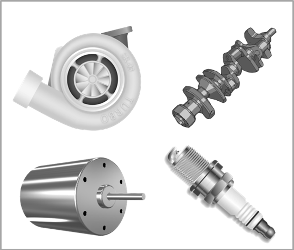 自動車部品のイメージイラスト